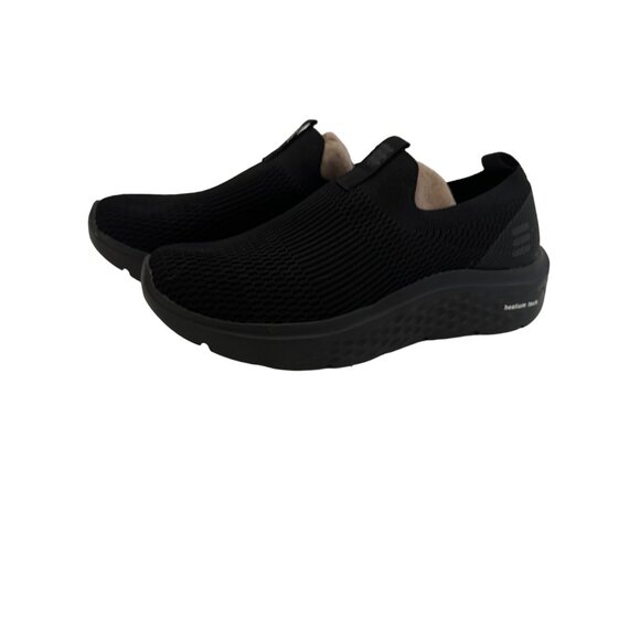 HUHV Healium Tech Stretch Knit Mens 5.5 Womens 8.5 Black Arch Step In NEW - Picture 10 of 10